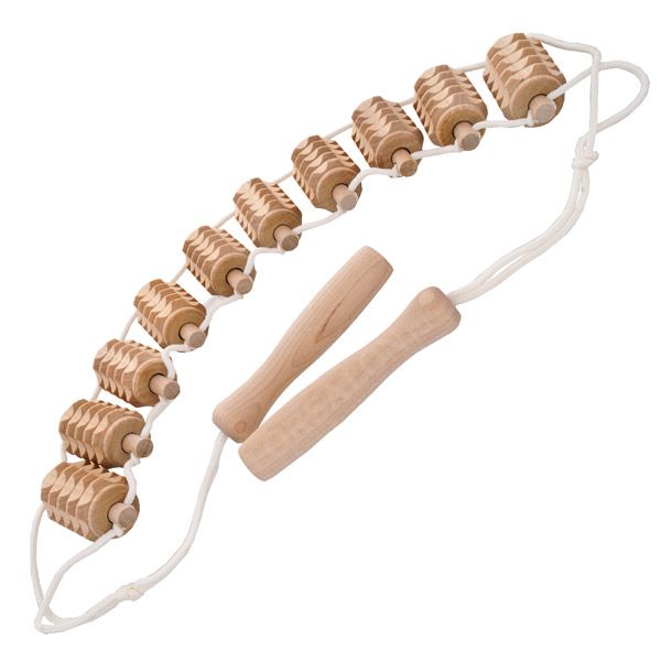 Массажер ленточный роликовый МА3223 деревянный Тимбэ,  крупный зуб купить в OrtoMir24